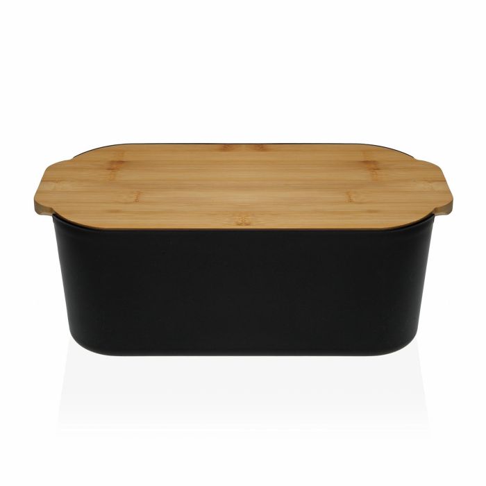 Panera Negra Con Tabla Cortar Versa 18X12CM (2 Unidades) Panera Negra Con Tabla Cortar Versa 18X12CM (2 Unidades)