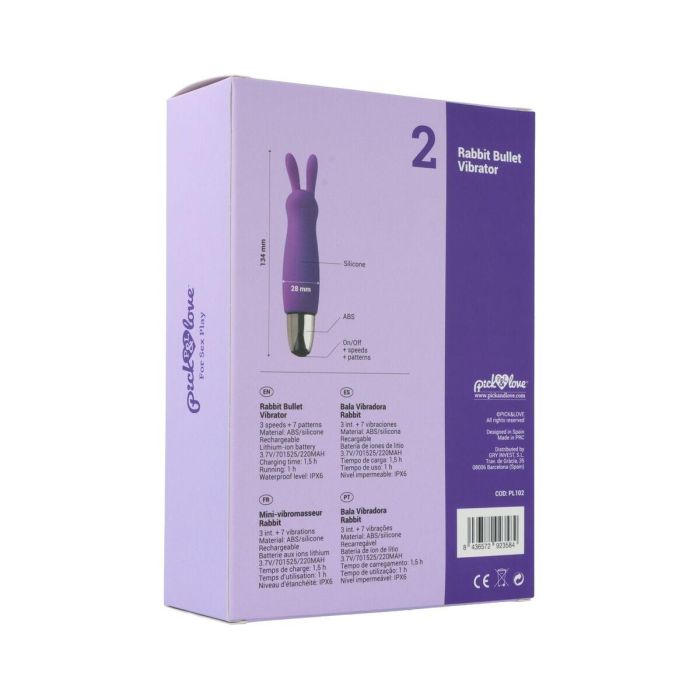 Bala Vibradora Pick&Love Nº 2 Morado 2 Bala Vibradora Pick&Love Nº 2 Morado 2
