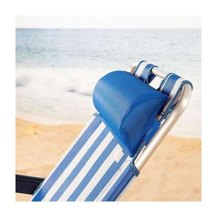 Cojín para silla de playa de textileno azul aktive 35x14x5cm 4 Cojín para silla de playa de textileno azul aktive 35x14x5cm 4