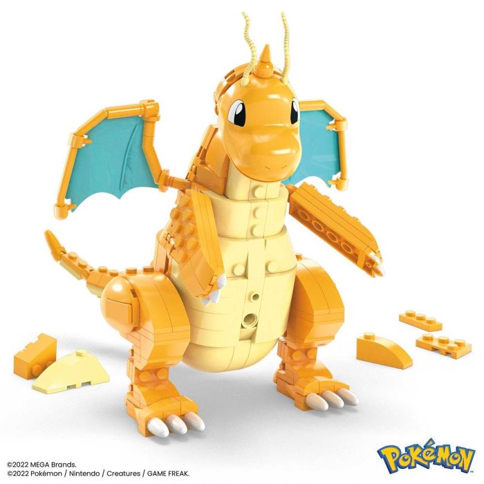 MEGA BLOKS HKT25 Pokémon Dragonite Set de Construcción 388 Piezas Figura Construible con Alas Móviles para Niños +8 años 1 MEGA BLOKS HKT25 Pokémon Dragonite Set de Construcción 388 Piezas Figura Construible con Alas Móviles para Niños +8 años 1