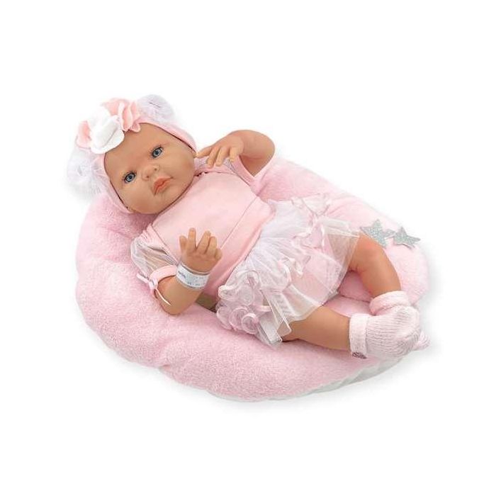 Reborn bailarina tul blanco mecanismo besistos y almohada rosa maquillaje: 18502-24 50 cm Reborn bailarina tul blanco mecanismo besistos y almohada rosa maquillaje: 18502-24 50 cm
