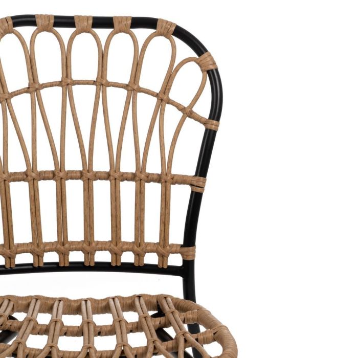 Silla Natural-Negro Pe-Acero Salón 51 X 58 X 87 cm