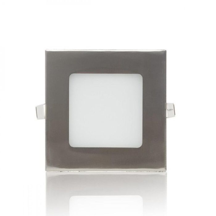 Placa LED Cuadrada 6W 600Lm 6000K Níquel Satinado GL-CL-S6N-CW, Downlight Ultrafino para Falso Techo 2 Placa LED Cuadrada 6W 600Lm 6000K Níquel Satinado GL-CL-S6N-CW, Downlight Ultrafino para Falso Techo 2