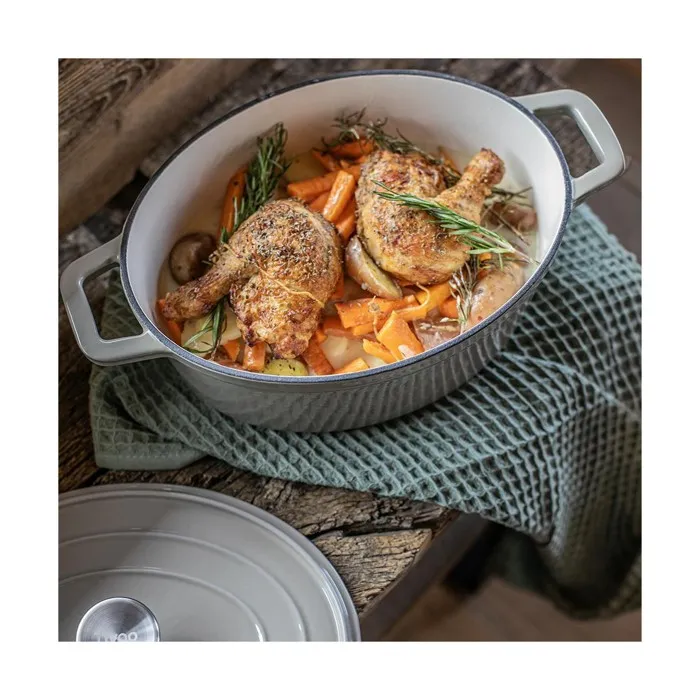 Livoo MEP129G Cacerola ovalada de hierro fundido Gris 1