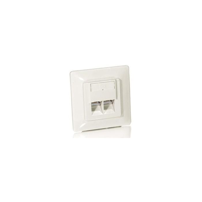 Equip RJ45 Dose 2xRJ45 Cat5e Inputz RAL 9010 Reinweiß