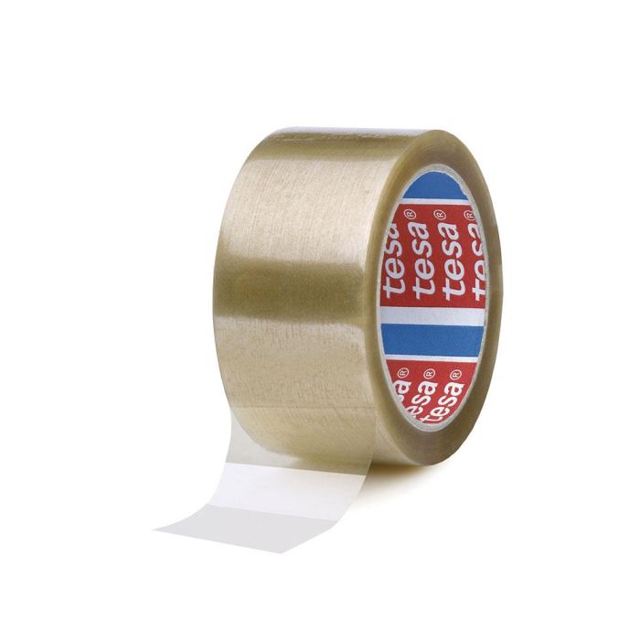 Tesa 04089-00042-06 Cinta de Embalar Transparente 28 micras 50 mm x 132 m Polipropileno Adhesivo Caucho Natural Solvente