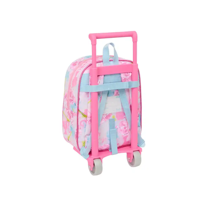 Mochila Escolar con Ruedas Barbie Painterly Rosa Azul cielo 22 x 27 x 10 cm 1