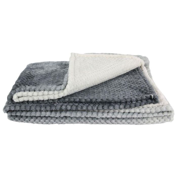 Home Deco Factory Manta Gris XXL 150x200 cm Punto de Nido de Abeja 2