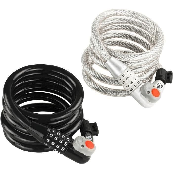 Burg Wachter 230 180 L Candado para bicicleta de código, 180 cm, 12 mm acero, con LED 3