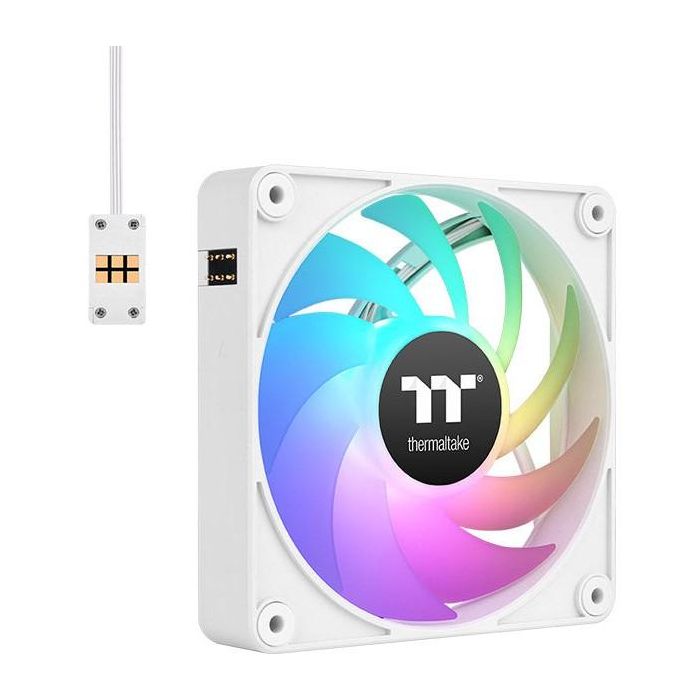 THERMALTAKE CL-F190-PL12SW-A Sistema de Refrigeración para Ordenador Ventilador 12 cm Blanco 3 Piezas