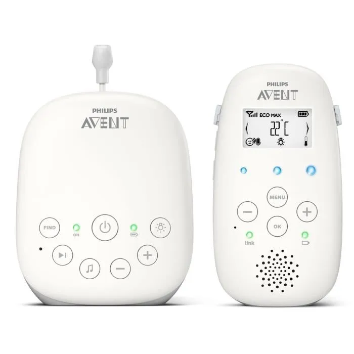 Philips Avent Monitor de Bebé SCD713/26 PHI8710103849049 Audio DECT Blanco Pantalla LCD Sensor Temperatura Luz Nocturna 0 Philips Avent Monitor de Bebé SCD713/26 PHI8710103849049 Audio DECT Blanco Pantalla LCD Sensor Temperatura Luz Nocturna 0
