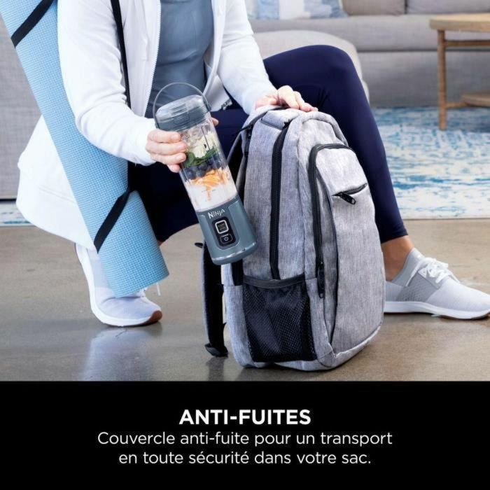 Ninja Licuadora Portátil Blast BC150EUNV, Recipiente 530 ml, Batería 2h, Sin Cable, Sin BPA, Azul Vaquero