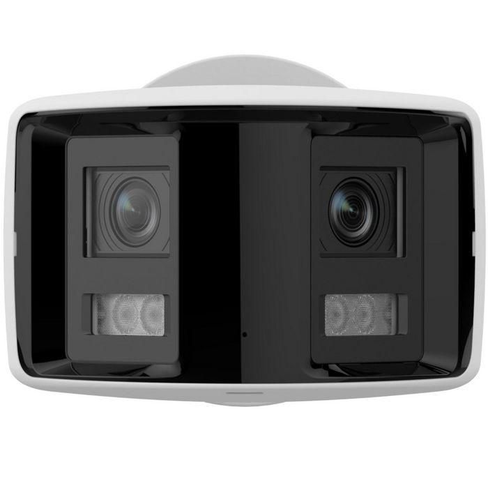 Hikvision Cámara IP bullet 4M AcuSense Panoramic lente dual 2.8mm WDR H.265+ IP67 12V/PoE. Audio, alarma, luz blanca 40m 1