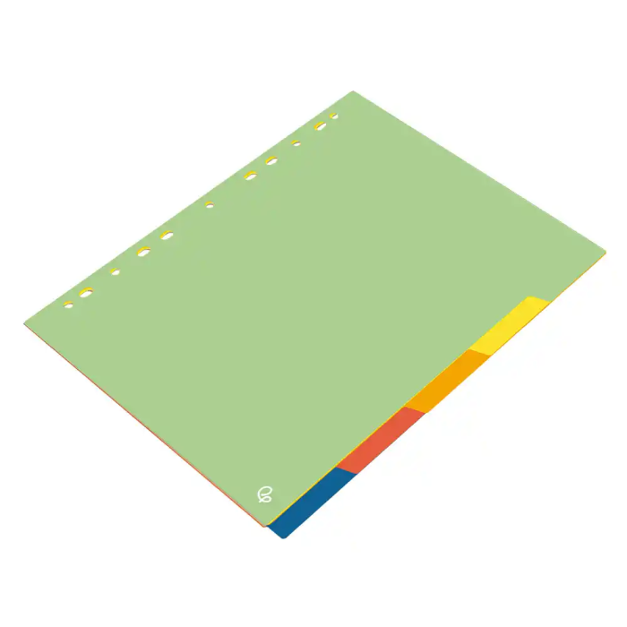Liderpapel Juego 5 Separadores A4 Multitaladro Polipropileno 500 Micras 5