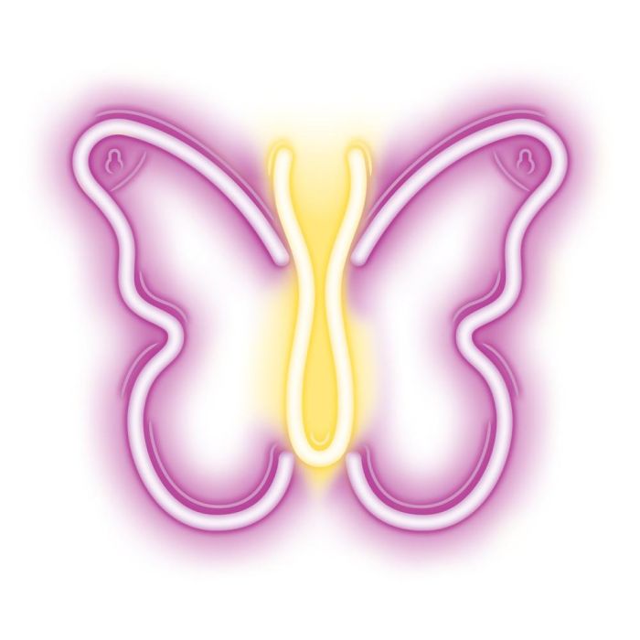 Forever Lámpara Neon LED Mariposa Rosa - Iluminación Decorativa 1