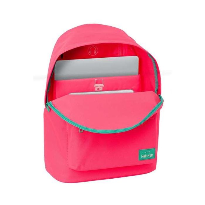 Safta Mochila para portátil 14,1" nait nait "Rosa Fluor" 31x41x16 cm 3