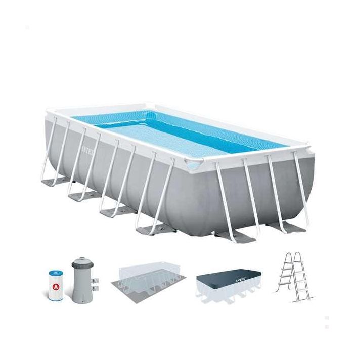 Piscina rectangular prism farme con depuradora y escalera (capacidad 3785 litros) (+ 6 años ) 488x244x107 cm Piscina rectangular prism farme con depuradora y escalera (capacidad 3785 litros) (+ 6 años ) 488x244x107 cm