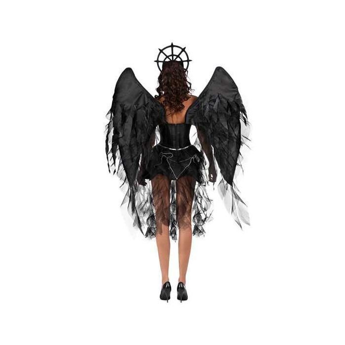 Disfraz ángel oscuro tocado, vestido y alas talla s 2 Disfraz ángel oscuro tocado, vestido y alas talla s 2