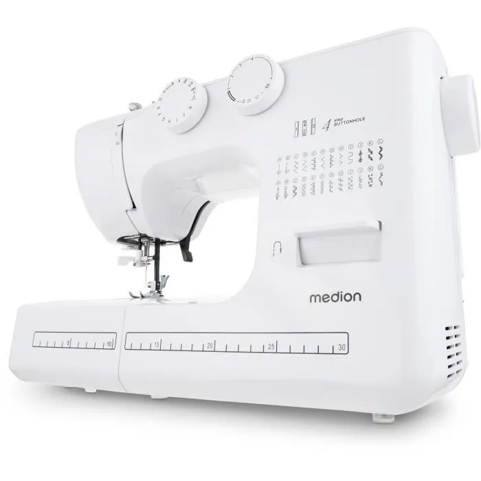 Medion Máquina de Coser SM 60 MED4061275230888, 62W, 24 Puntadas + Dobles, 700 rpm, LED, Blanco 0 Medion Máquina de Coser SM 60 MED4061275230888, 62W, 24 Puntadas + Dobles, 700 rpm, LED, Blanco 0