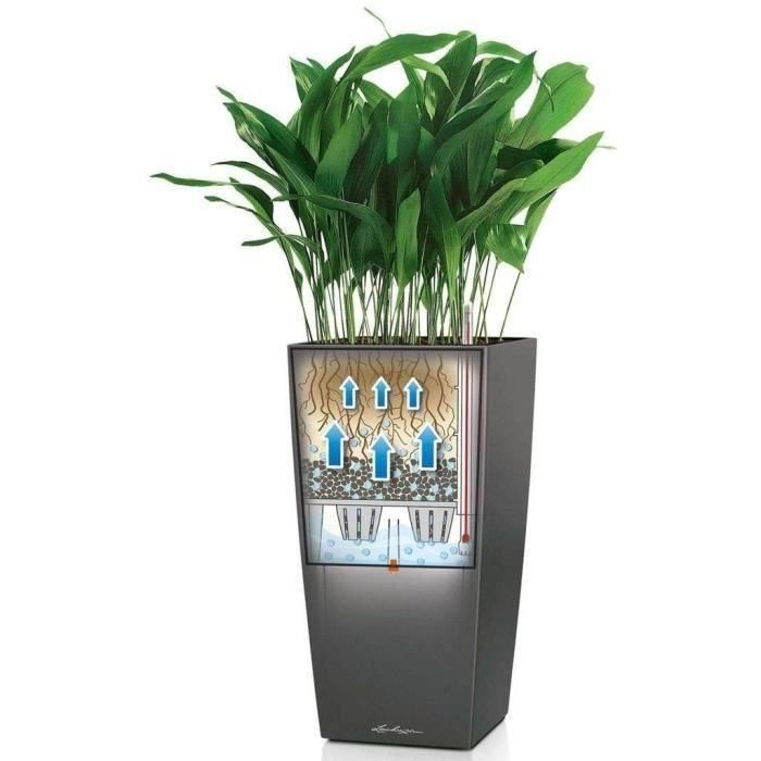 LECHUZA Jardiniere Cubico Alto 40 TODO EN UNO Carbón 18233 421494 4 LECHUZA Jardiniere Cubico Alto 40 TODO EN UNO Carbón 18233 421494 4