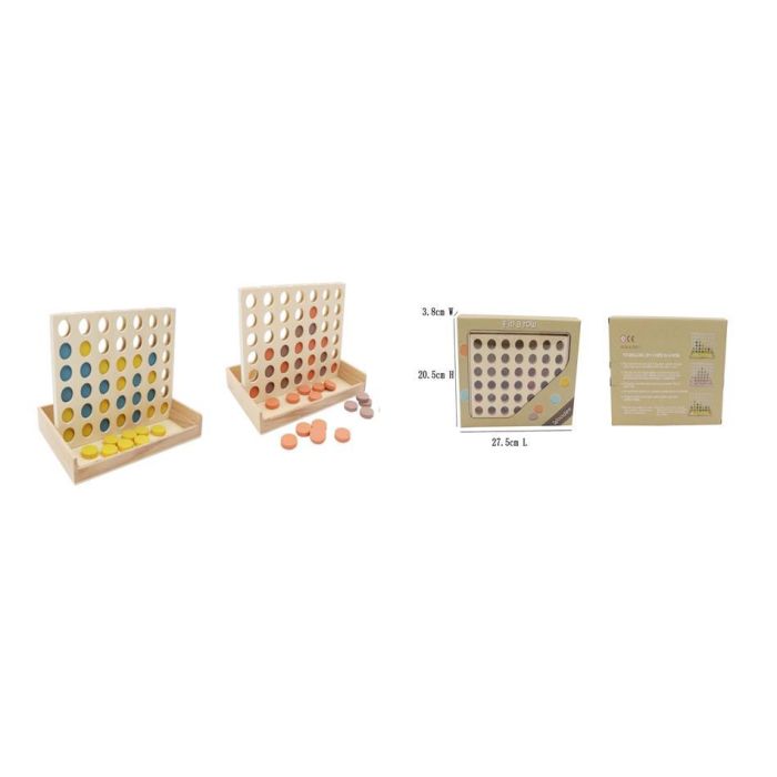 DKD Home Decor Juego De Mesa Kids 43 Piezas Madera Azul Naranja 3x16.5x23 cm Pack 6 Unidades