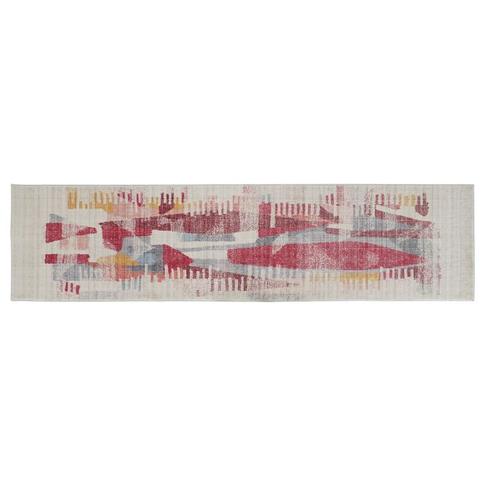 DKD Home Decor Alfombra Urban Abstracta Multicolor de Poliéster 600 gsm - 240x60 cm, 0.7 cm grosor DKD Home Decor Alfombra Urban Abstracta Multicolor de Poliéster 600 gsm - 240x60 cm, 0.7 cm grosor
