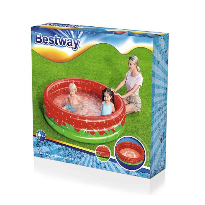 Bestway Piscina Hinchable Infantil 3 Aros Fresa 168x38 cm +2 Años Jardin 51145 15