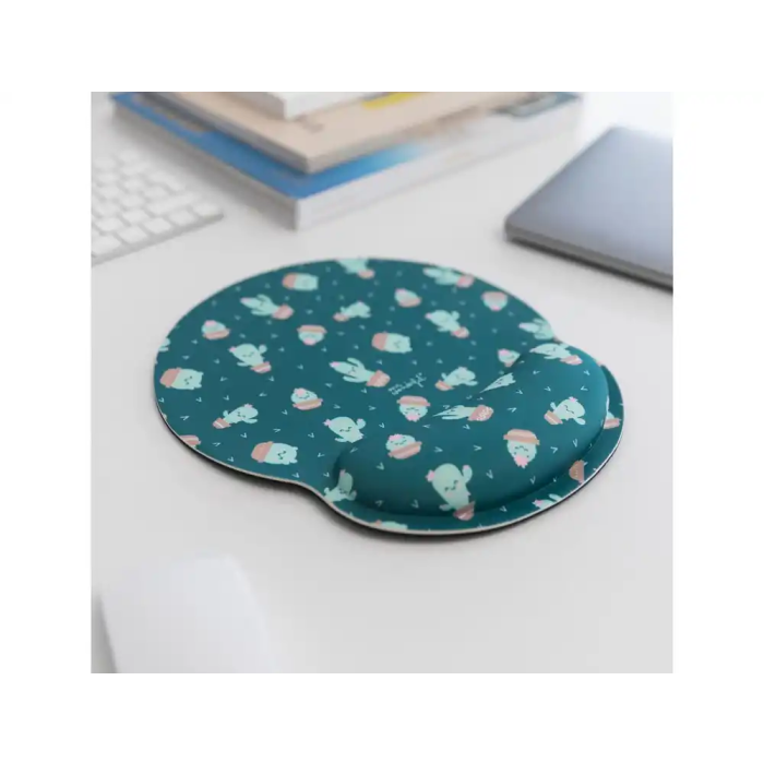 Wondee Alfombrilla de Ratón Ergonómica de Gel con Reposamuñecas Cactus 250x230 mm 2
