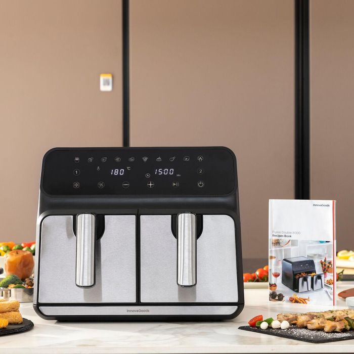 Freidora de Aire InnovaGoods Fryinn Double 8000 Negro 3400 W 8 L Acero Inoxidable 9 Freidora de Aire InnovaGoods Fryinn Double 8000 Negro 3400 W 8 L Acero Inoxidable 9