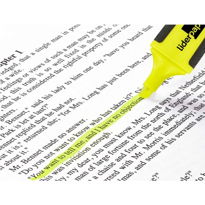 Rotulador Liderpapel Mini Fluorescente Amarillo 12 unidades 4