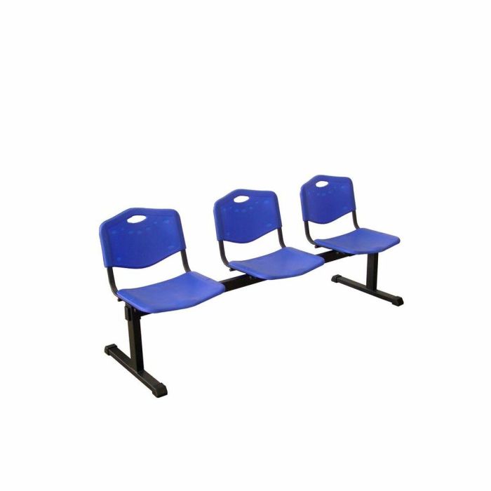 Piqueras Y Crespo Bancada Iso 3 Plazas Asiento Y Respaldo Pvc Azul Piqueras Y Crespo Bancada Iso 3 Plazas Asiento Y Respaldo Pvc Azul