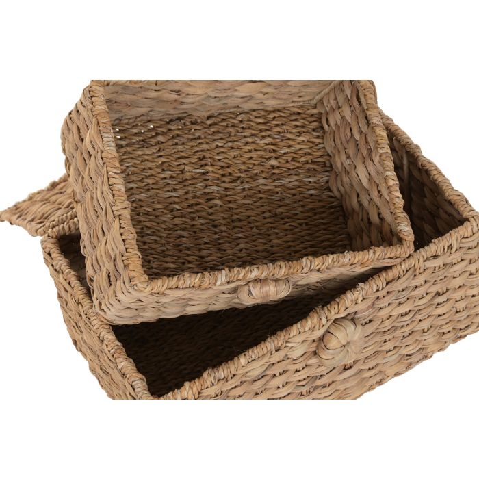 DKD Home Decor Cesta Natural 28 x 20 x 40 cm Set de 2 Unidades 3 DKD Home Decor Cesta Natural 28 x 20 x 40 cm Set de 2 Unidades 3