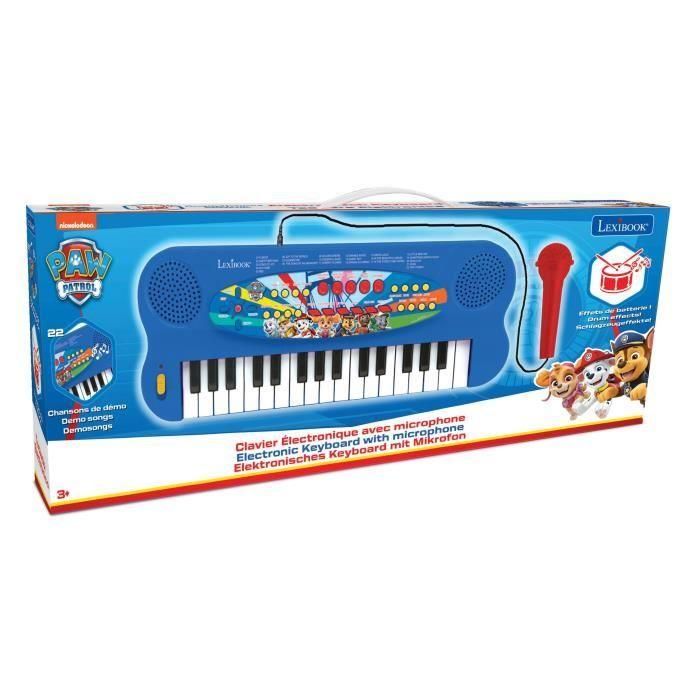 Teclado musical electrónico con micrófono (32 teclas) Paw Patrol 4 Teclado musical electrónico con micrófono (32 teclas) Paw Patrol 4