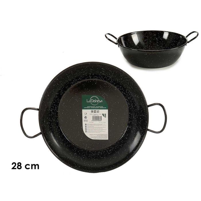 Sartén La Dehesa esmaltada 28 cm, acero negro, base 20 cm (6 Unidades) Sartén La Dehesa esmaltada 28 cm, acero negro, base 20 cm (6 Unidades)