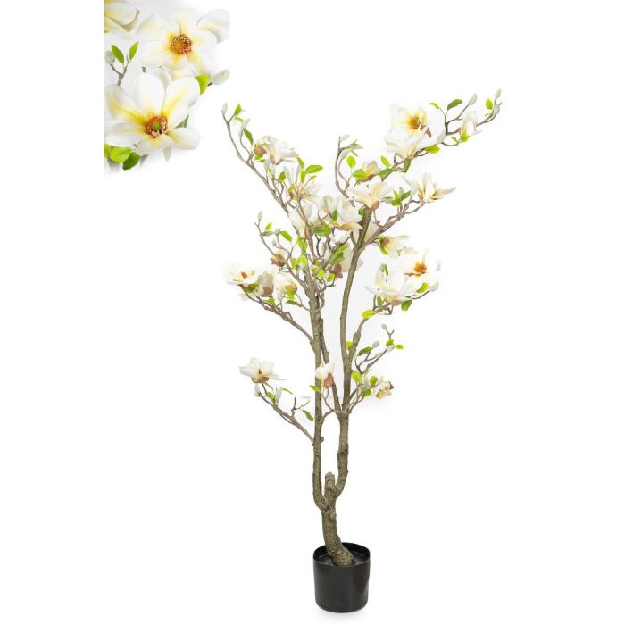 Flores Decorativas Romimex Blanco Magnolia 70 x 150 x 60 cm