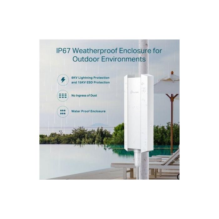 TP-Link EAP610-OUTDOOR Punto de Acceso Inalámbrico WiFi 6 Exterior AX1800 Doble Banda 1.8Gbps PoE IP67 Omada Mesh Roaming Rápido 4 TP-Link EAP610-OUTDOOR Punto de Acceso Inalámbrico WiFi 6 Exterior AX1800 Doble Banda 1.8Gbps PoE IP67 Omada Mesh Roaming Rápido 4