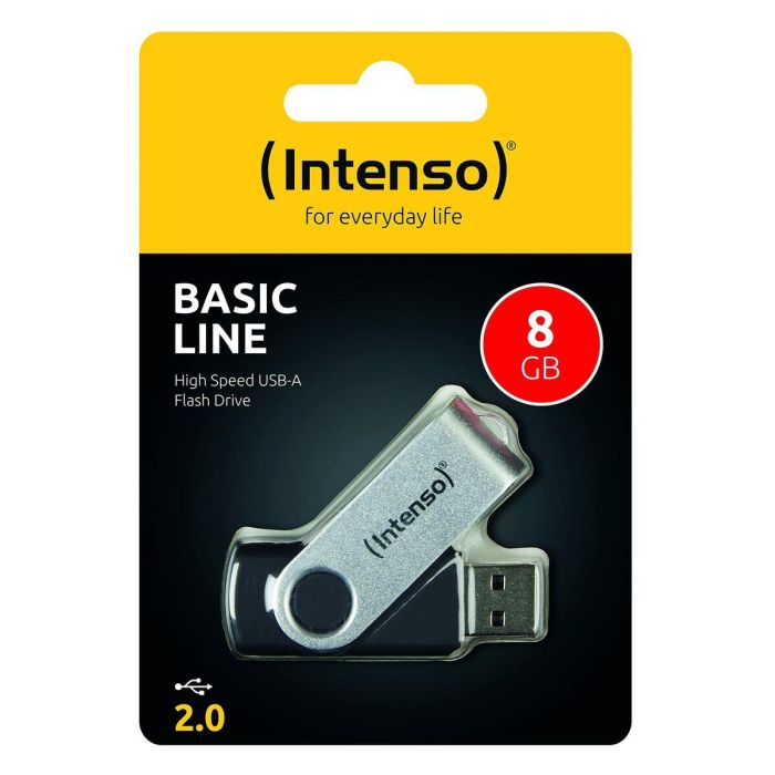 Memoria USB INTENSO 3503460 8 GB Negro Negro/Plateado 8 GB 1 Memoria USB INTENSO 3503460 8 GB Negro Negro/Plateado 8 GB 1