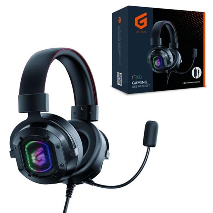 Auricular Gaming Conceptronic Athan02B Usb Microfono Auricular Gaming Conceptronic Athan02B Usb Microfono