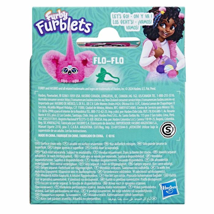 Hasbro Mini Furby Furblet Flo Flo - Juguete electrónico con clip de llavero, reproduce música K-pop y sonidos, a partir de 6 años 1 Hasbro Mini Furby Furblet Flo Flo - Juguete electrónico con clip de llavero, reproduce música K-pop y sonidos, a partir de 6 años 1