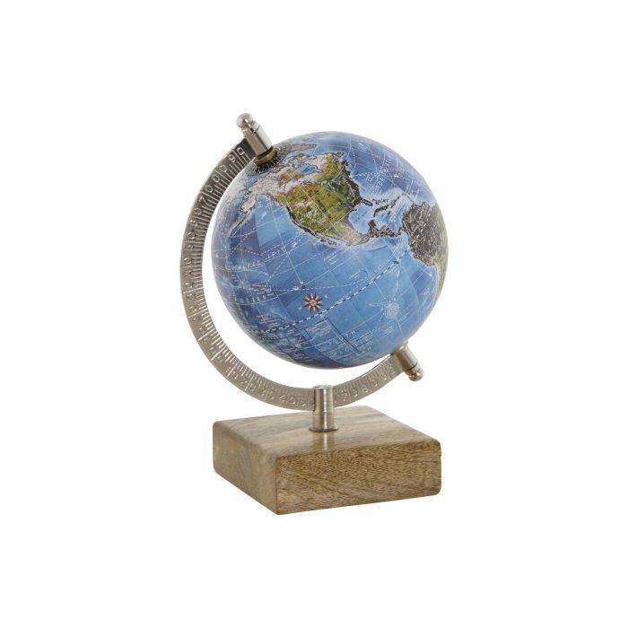 Globo Terraqueo Vintage DKD Home Decor Azul Marron 12 x 20 x 12 cm