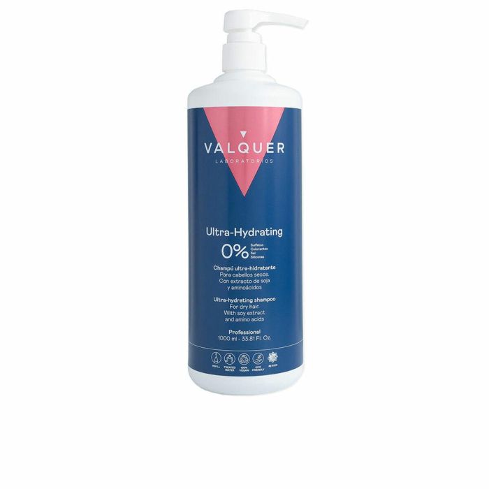 Valquer ULTRA HYDRATING 0% champú hidratante para cabellos secos 1000 ml Valquer ULTRA HYDRATING 0% champú hidratante para cabellos secos 1000 ml