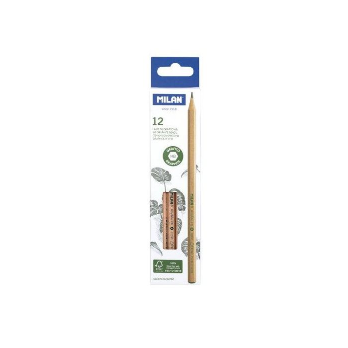 Lapiz De Grafito Milan Hb Hexagonales Caja De 12