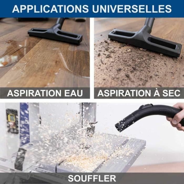 Scheppach Aspiradora en Seco y Húmedo VC50 1400W Depósito Acero Inoxidable 50L SCH4046664256335 2