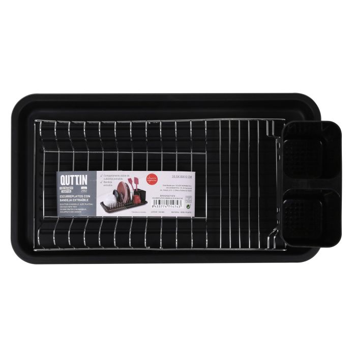 Escurreplatos con bandeja Quttin 35.5 x 18 x 10 cm (12 Unidades) 3 Escurreplatos con bandeja Quttin 35.5 x 18 x 10 cm (12 Unidades) 3