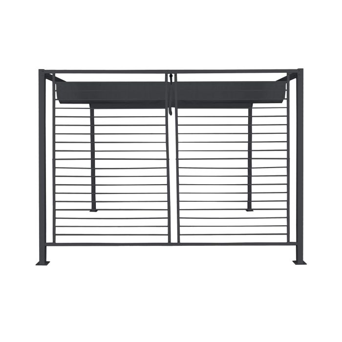 Pérgola DKD Home Decor Gris 300 x 300 x 230 cm Acero 6 Pérgola DKD Home Decor Gris 300 x 300 x 230 cm Acero 6