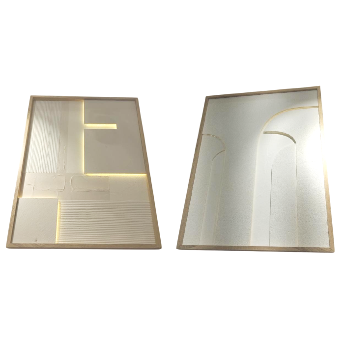 Cuadro Scandi DKD Home Decor Blanco Natural 3.8 x 100 x 75 cm (2 Unidades) 1 Cuadro Scandi DKD Home Decor Blanco Natural 3.8 x 100 x 75 cm (2 Unidades) 1