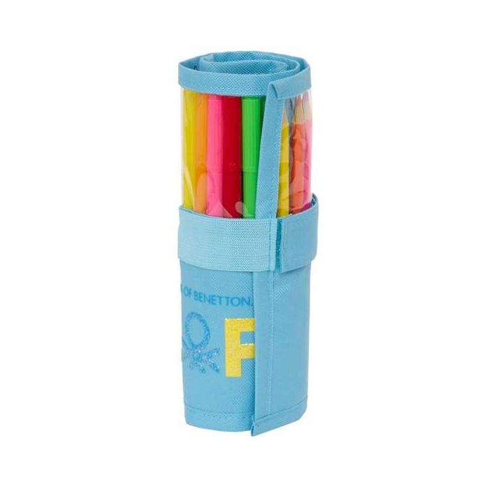 Plumier Benetton Spring Enrollable Azul cielo 7 x 20 x 7 cm (27 Piezas) Plumier Benetton Spring Enrollable Azul cielo 7 x 20 x 7 cm (27 Piezas)