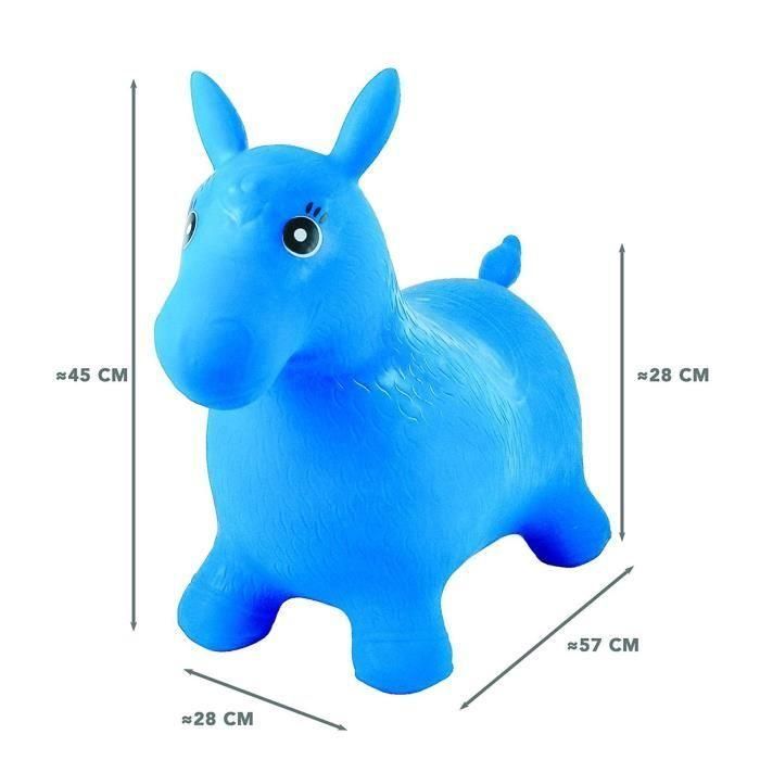Lexibook Caballo de salto inflable azul para niños 3+ años, pony estable con bomba manual incluida, 50 cm de largo x 45 cm de alto 3 Lexibook Caballo de salto inflable azul para niños 3+ años, pony estable con bomba manual incluida, 50 cm de largo x 45 cm de alto 3
