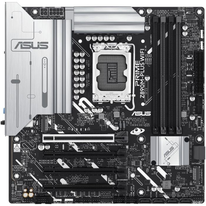 ASUS Z890M-Plus Wifi Placa Base para PC, Intel LGA 1851, DDR5, Wi-Fi 7 (802.11be), Factor de Forma micro ATX 1