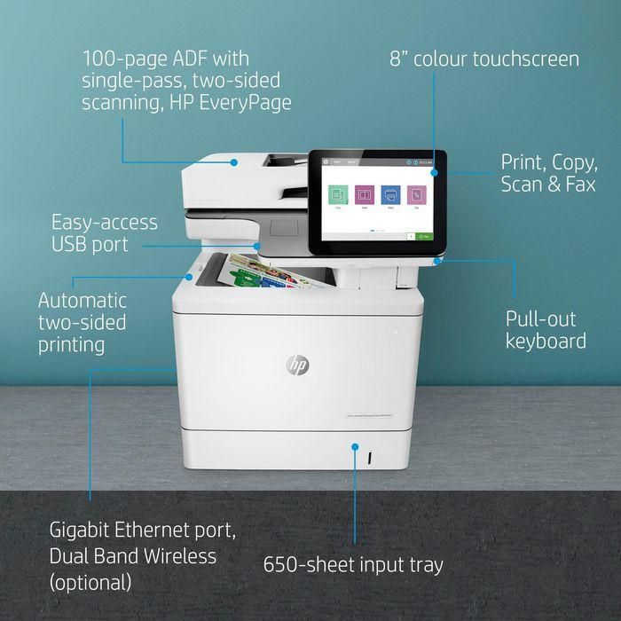 HP Color LaserJet Enterprise Flow MFP M578c, Laser, 1200 x 1200dpi, 38ppm, A4, 1250MB, CGD, 8" 39 HP Color LaserJet Enterprise Flow MFP M578c, Laser, 1200 x 1200dpi, 38ppm, A4, 1250MB, CGD, 8" 39